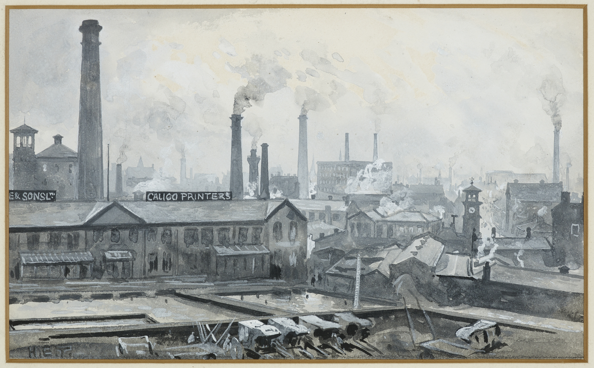 View from London Road Station, Hoyle's Print Works